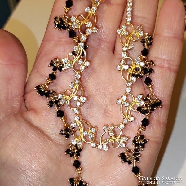 New gold-plated crystal jewelry set