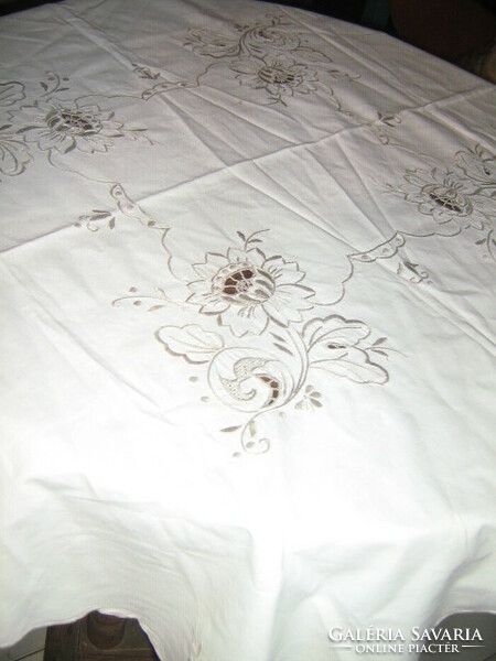 Beautiful vintage madeira floral tablecloth