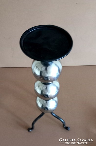 Art deco chrome wrought iron candle holder negotiable design