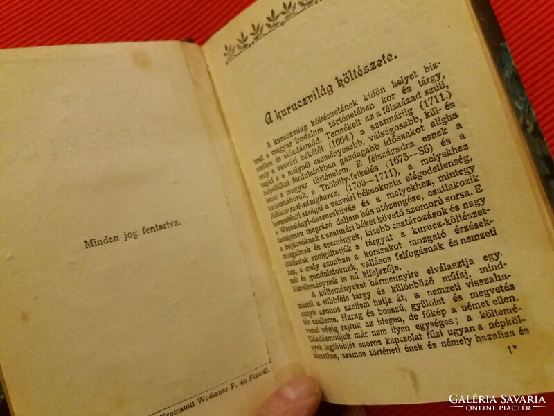 Antik Kardos Albert: A kuruczvilág költészete SZEMELVÉNYEK könyv képek szerint Franklin-Társulat
