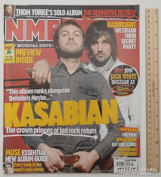 NME magazin 06/7/8 Kasabian Paul Weller Thome Yorke The Gossip The Dears Muse Zombies Peaches