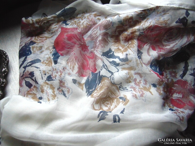 Large beautiful floral scarf, stole
