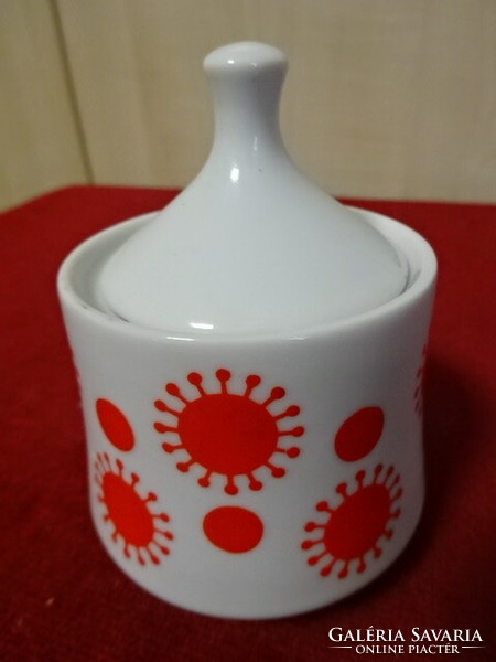 Alföldi porcelain sundial pattern sugar bowl, height 10 cm. Jokai.