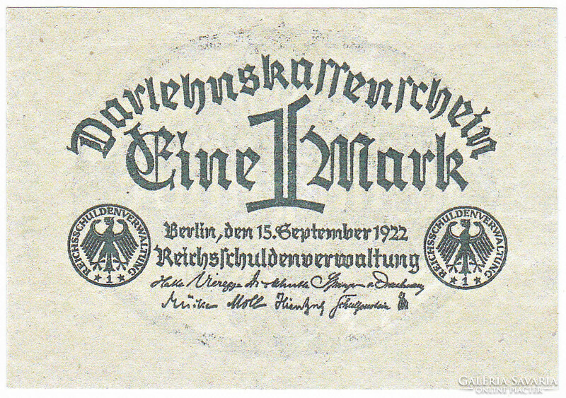 Németország 1 Német papírmárka 1922 REPLIKA