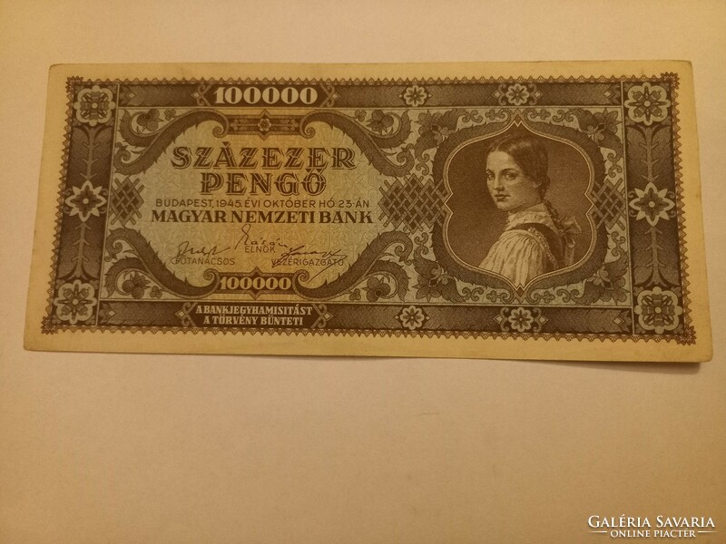 1945 100,000 pengő ef