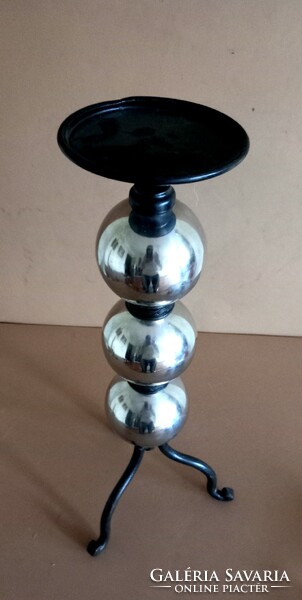 Art deco chrome wrought iron candle holder negotiable design