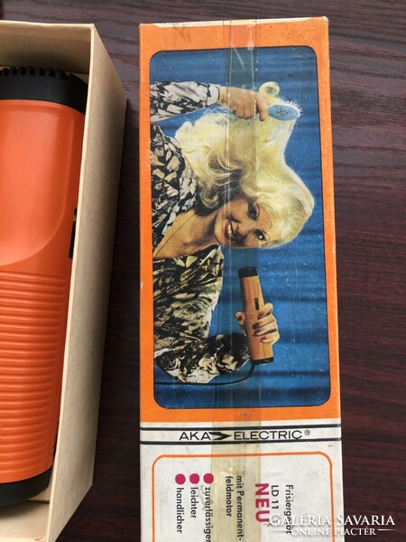 Retro orange hair dryer aka electric