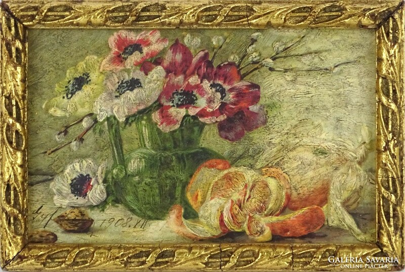 1O932 xx. Century painter: table fruit still life 1908.Xii.31.