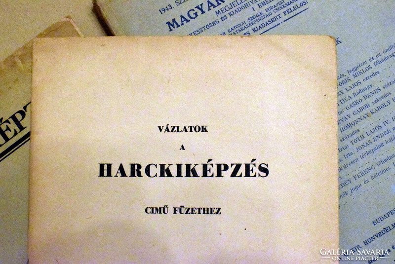 Magyar Katonai Szemle 1943 + Harckiképzés + Vázlatfüzet + 22.honvéd határvadász zászlóalj orvosi lap
