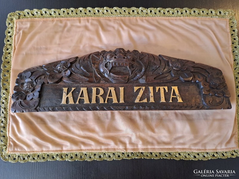 Carved name plate