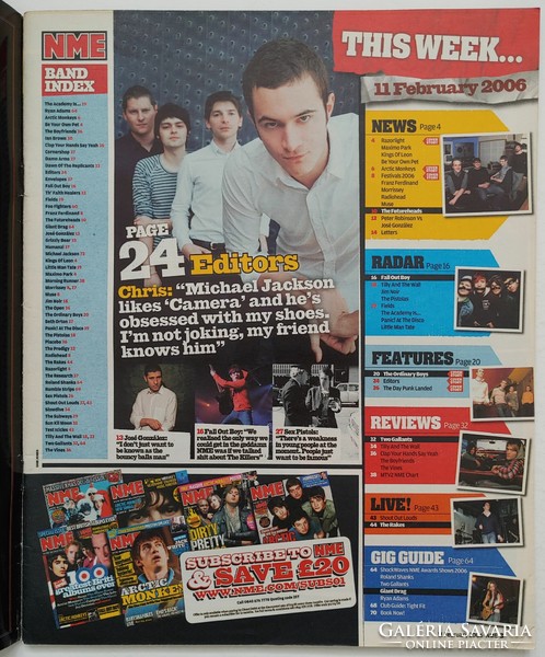 Nme magazin 06/2/11 ordinary boys sex pistols editors fall out boy shout out louds rakes