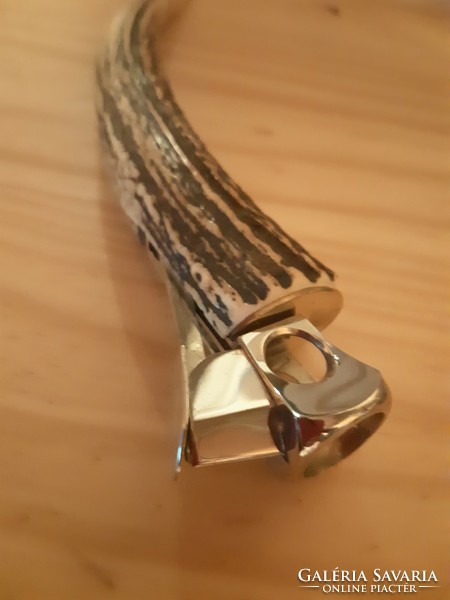 Cigar cutter with antler handle