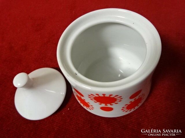 Alföldi porcelain sundial pattern sugar bowl, height 10 cm. Jokai.
