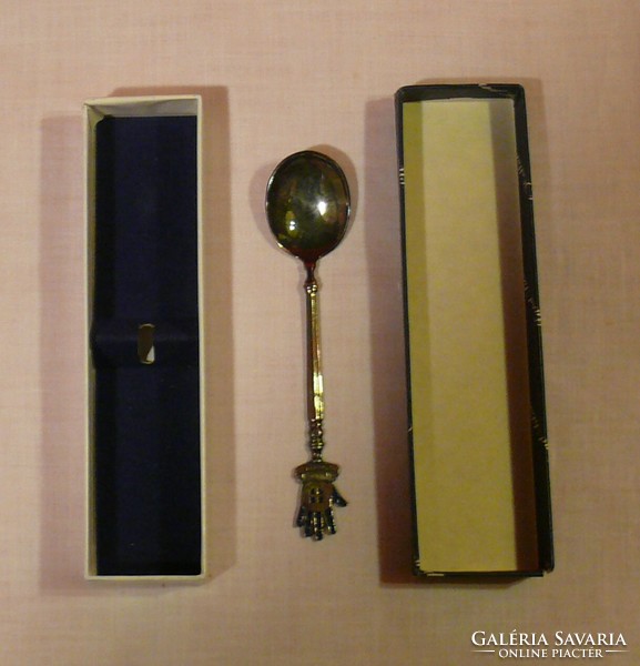 Dutch silver decorative spoon in its original box