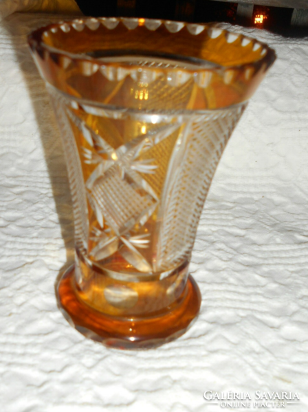 Bider style glass cup with polished decoration