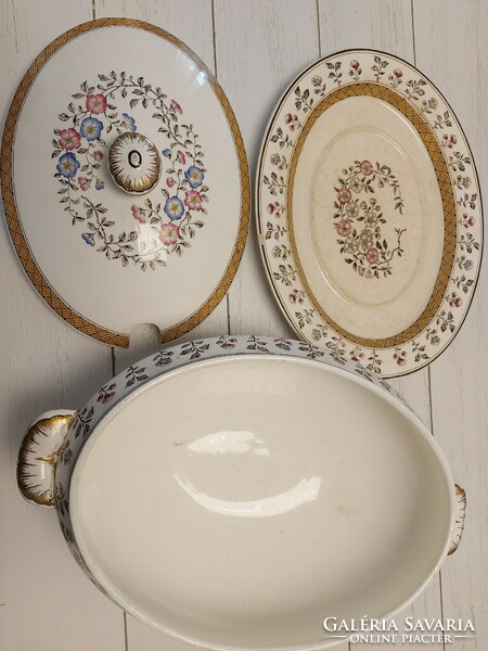 Antique English-style faience tableware