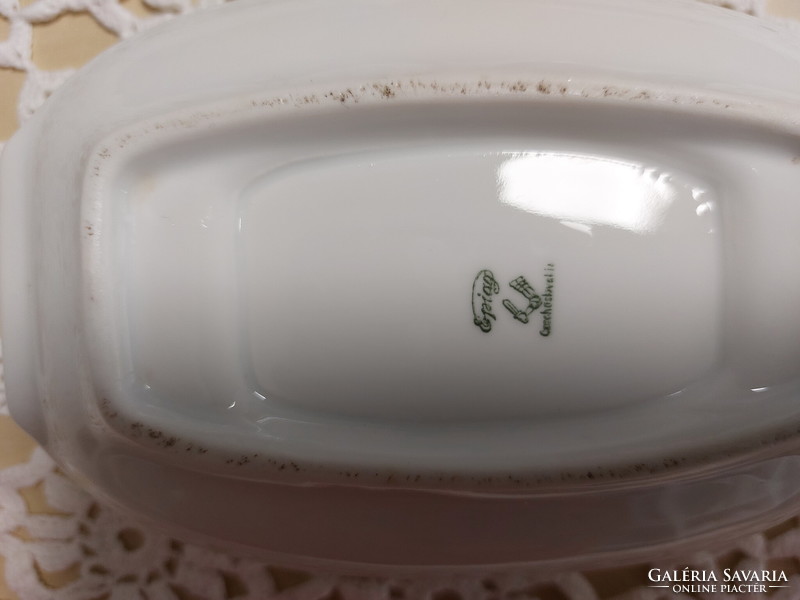 Epiag porcelain serving bowl with Czech sauce and mustard