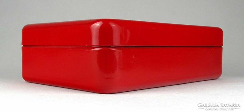 1H520 Piros színű fém kassza zárható páncél pénzkazetta 2 kulccsal