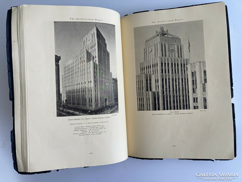 Architectural digest, architecture magazine from 1931, with art deco, modernist buildings