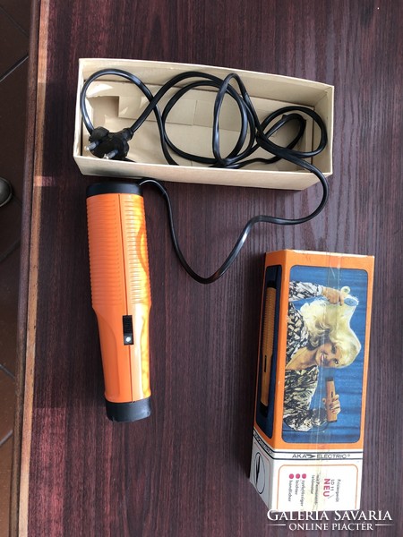 Retro orange hair dryer aka electric