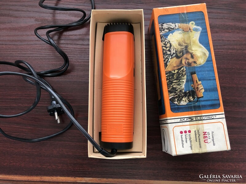 Retro orange hair dryer aka electric