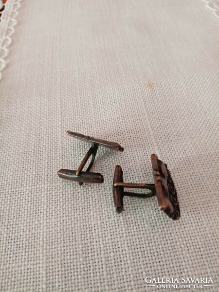 Old Hungarian goldsmith bronze / copper cufflink - also for graduation!!