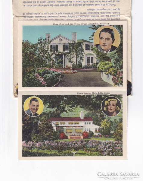 Üdvözlő MUVIE STARS boríték-képeslap 1940-1945 (2 oldalas gyönyörű leporelló)"RITKA"postatiszta