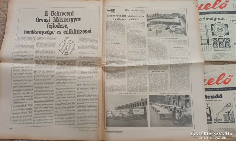 FIGYELŐ Gazdaságpolitikai hetilap 1972. évfolyam számai / születésnapra vagy gyűjtőknek