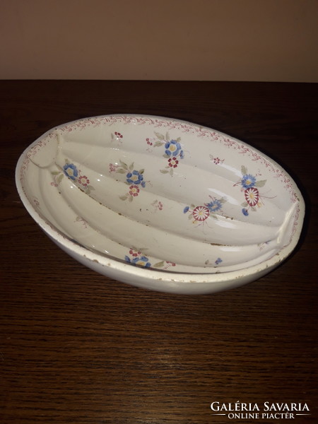 Rare, old Viennese, wall-hung hard ceramic serving bowl