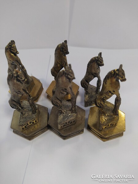 Metal equestrian statue