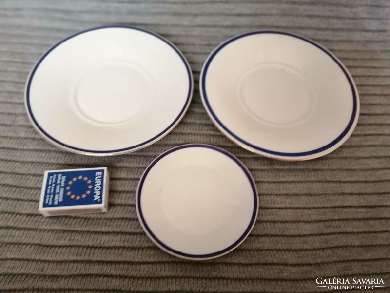 3 old cup coasters, drasce, zsolnay