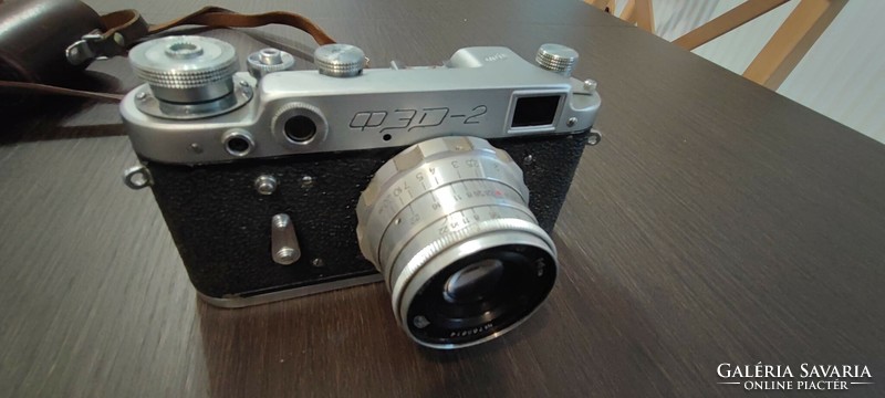 Fed-2 camera in leather case
