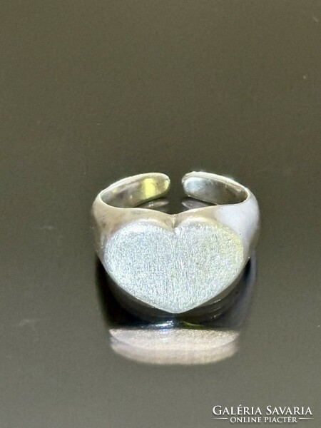 Solid silver ring with a clean shape