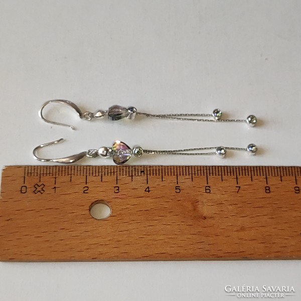 Long crystal earrings 8cm