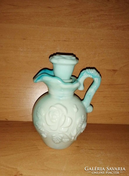 Vintage parfümös fürdőolaj tartó kancsó  - 12,5 cm magas (24/d)