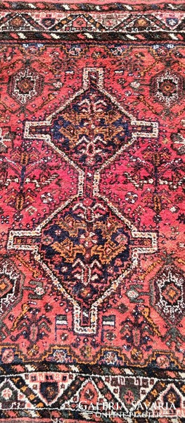 Antique shiraz hand-knotted rug negotiable