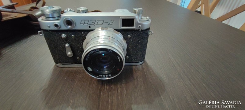 Fed-2 camera in leather case