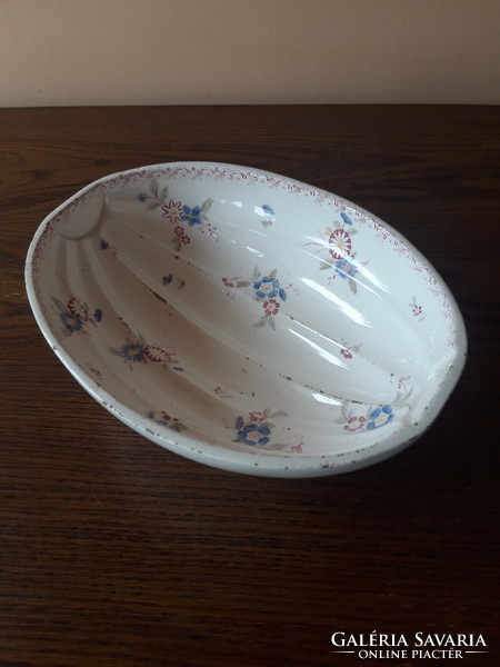 Rare, old Viennese, wall-hung hard ceramic serving bowl