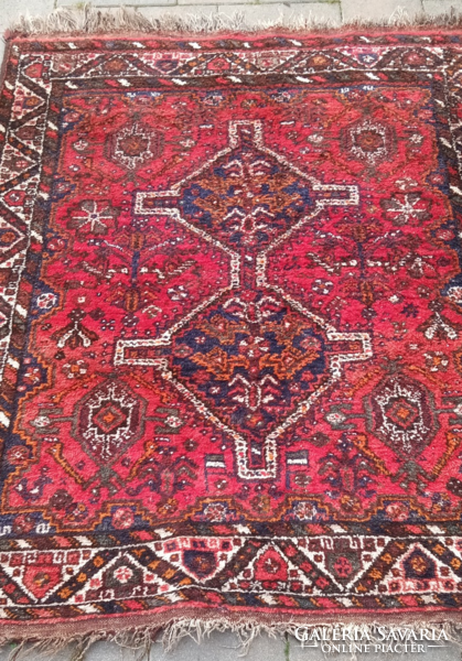 Antique shiraz hand-knotted rug negotiable