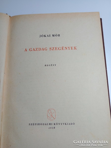 Jókai Mór - A gazdag szegények 1958