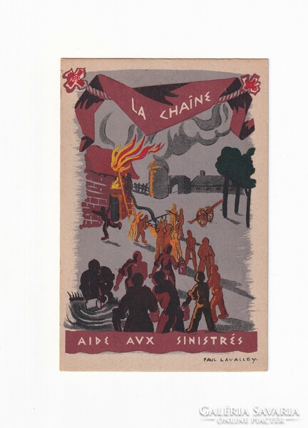 Művészi képeslap Paul Lavalley 1940-1944 (A lánc) postatiszta