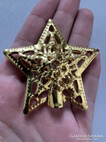 Mini csillag fém csúcsdísz karácsonyfadísz
