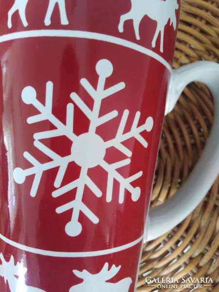 Norvég jellegű - karácsonyi csésze - sérült / kaspóként