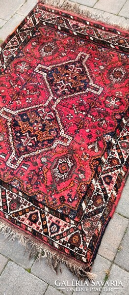 Antique shiraz hand-knotted rug negotiable