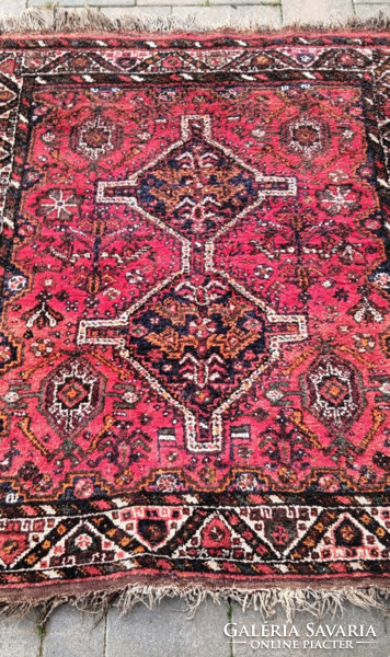 Antique shiraz hand-knotted rug negotiable