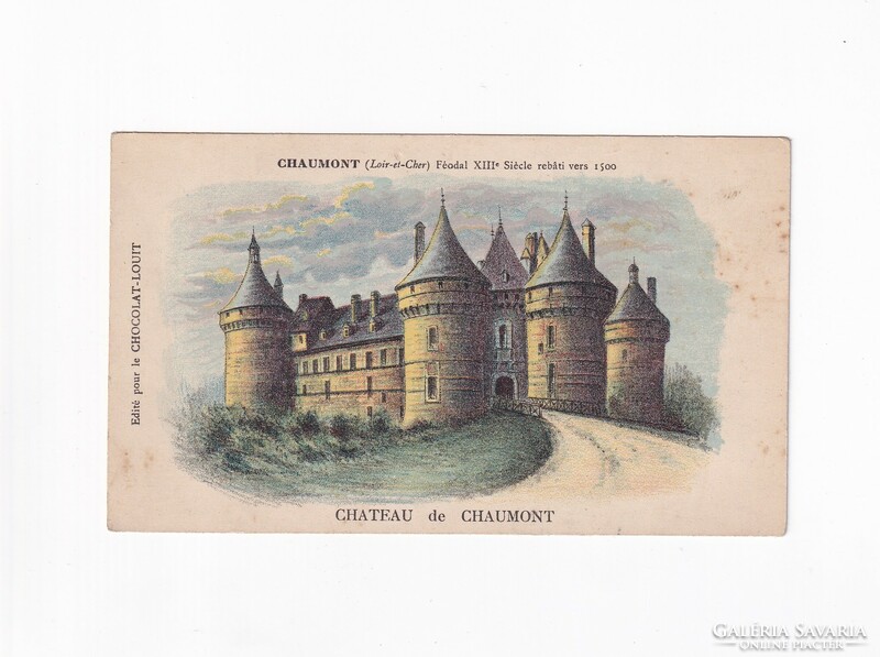 LOUIT-csokoládé reklám képeslap (Chateau de Josselin) postatiszta