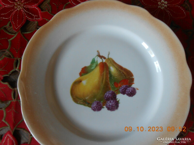 Antique Zsolnay fruit pattern plate