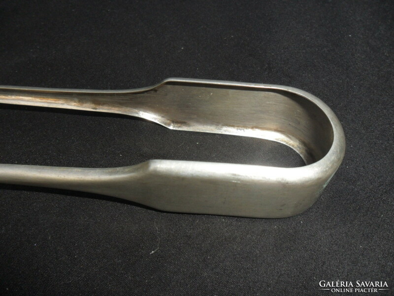 Large silver sugar tongs