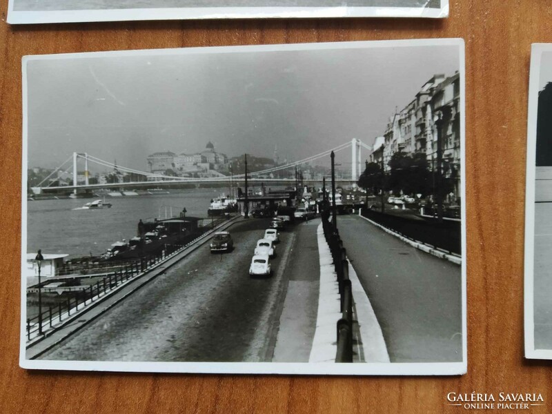 9 small photos together, Budapest, Vajdahunyad Castle, bridges, 1965-1970