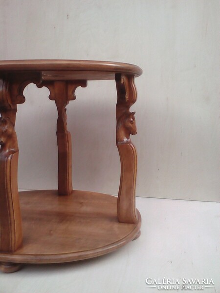 Coffee table equestrian table wooden table table unique table carved furniture wooden furniture equestrian gift